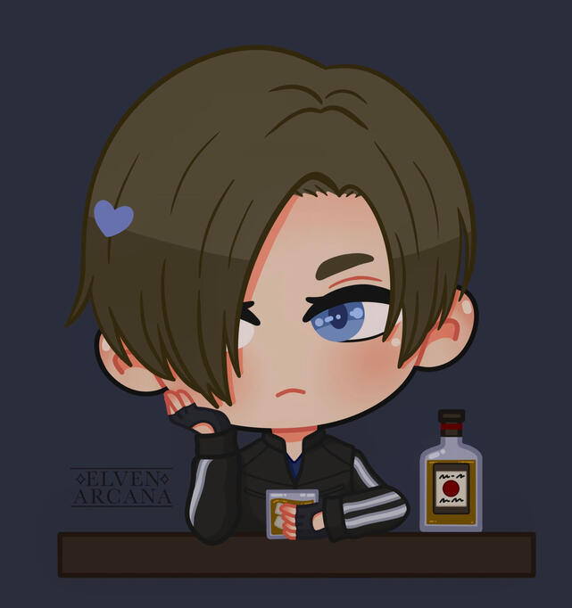Simple Color Half-Body Chibi